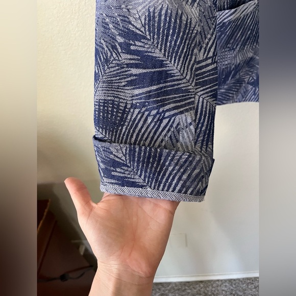 Anthropologie Cartonnier Navy Fern Brocade Smart Suit Jacket Womens Size 10 - Picture 6 of 15